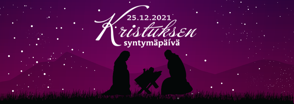 Seimi asetelma, teksti: Kristuksen syntymäpäivä 25.12.2021.