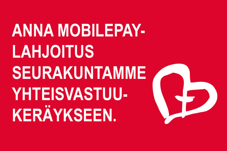 Anna Mobilepay-lahjoitus seurakumme yhteisvastuukeräykseen.
